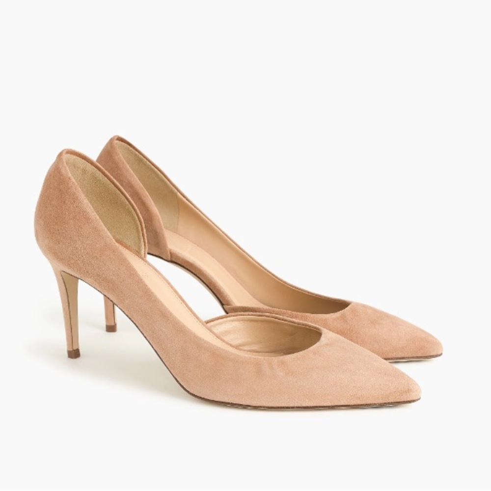 J. Crew Lucie Suede Pumps in Italian leather